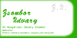 zsombor udvary business card